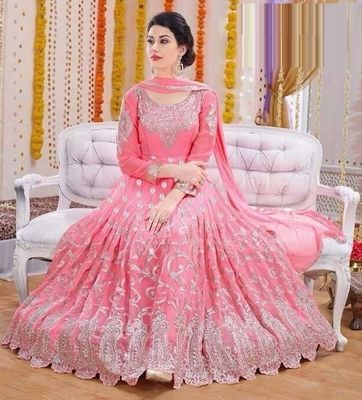 Soft Georgette semi Stitched -Embroidery Work Party dress_img_0