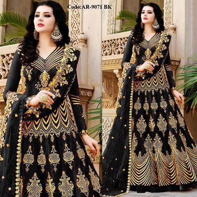 Soft Georgette semi Stitched -Embroidery Work Party dress_img_1