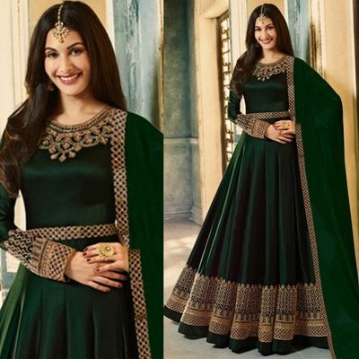 Soft Georgette semi Stitched -Embroidery Work Party dress_img_1