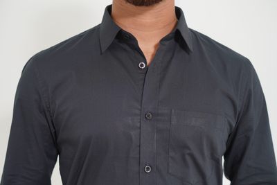 MEN'S SHIRT COTTON - BLACK_img_1