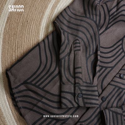 Chocolate Maze - Dobby Fabric Full Sleeve_img_2