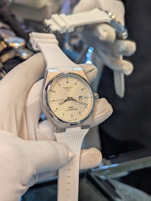 Tissot Prx Non Chrono Full White Silver Waffle_img_0