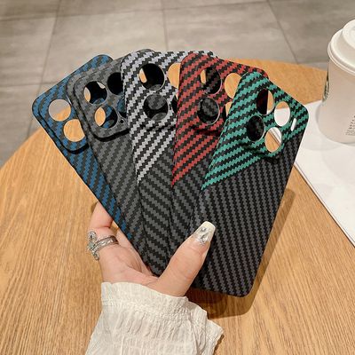 Redmi K80 mobile phone case Xiaomi 15Pro carbon fiber pattern protective cover_img_1