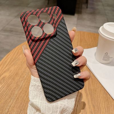 Redmi K80 mobile phone case Xiaomi 15Pro carbon fiber pattern protective cover_img_3