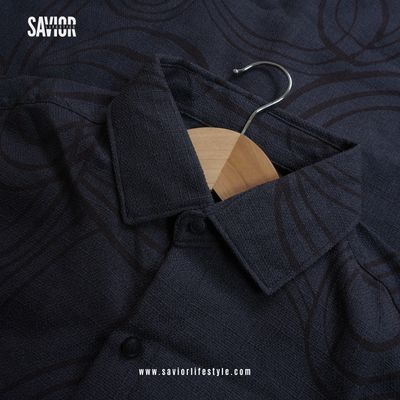 Night Spril - Dobby Fabric Full Sleeve Shirt_img_1