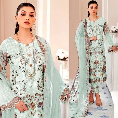 Soft Georgette semi Stitched -Embroidery Work Party dress_img_2