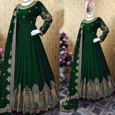 Semi –Embroidery & Sequence Work Party dress_img_1