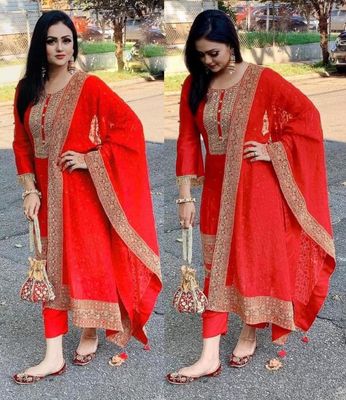 Semi –Embroidery & Sequence Work Party dress_img_1