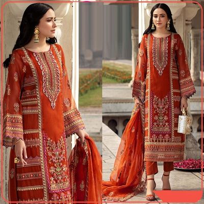 Semi –Embroidery & Sequence Work Party dress_img_3