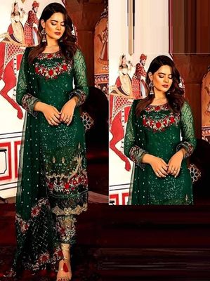 Semi –Embroidery & Sequence Work Party dress_img_1