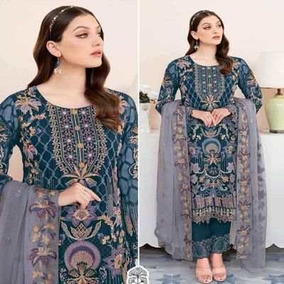 Semi –Embroidery & Sequence Work Party dress_img_0