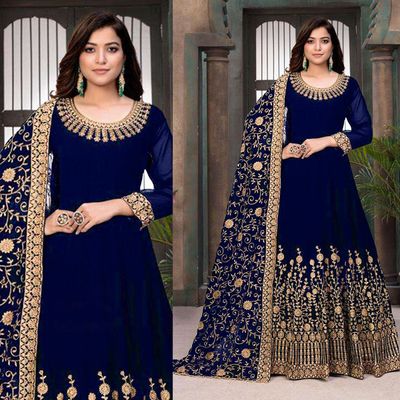 Semi –Embroidery & Sequence Work Party dress_img_1