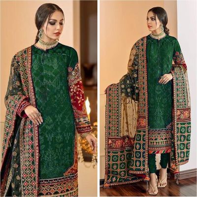 Semi –Embroidery & Sequence Work Party dress_img_4
