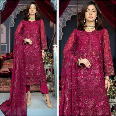Semi –Embroidery & Sequence Work Party dress_img_2