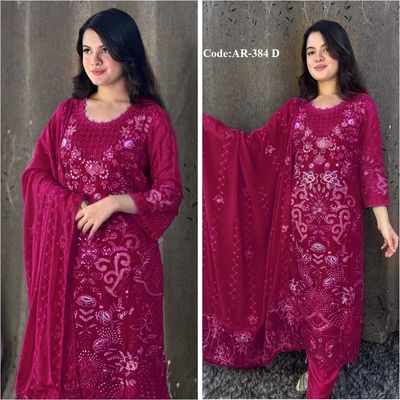 Semi –Embroidery & Sequence Work Party dress_img_2