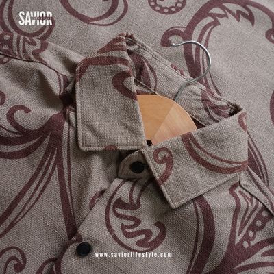 Cocoa Sand - Dobby Fabric Full Sleeve Shirt_img_1
