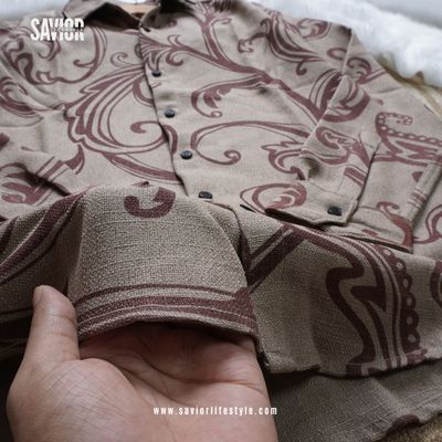 Cocoa Sand - Dobby Fabric Full Sleeve Shirt_img_3