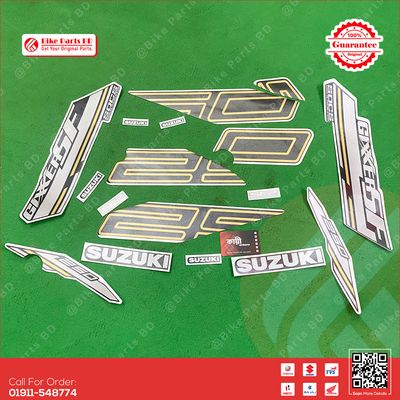 Full Set Sticker for Suzuki Gixxer SF 250 (Matt Black) bike._img_0