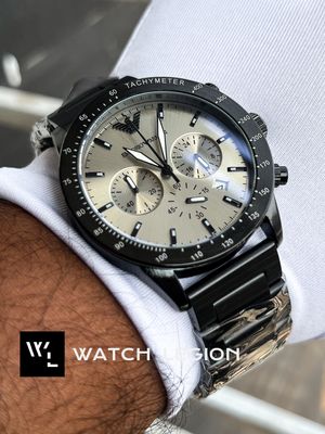 ARMANI BLACK MATT BODY SILVER DIAL_img_2