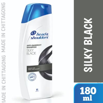 Head & Shoulders Silky Black Anti Dandruff Shampoo for Women & Men 180ML_img_1