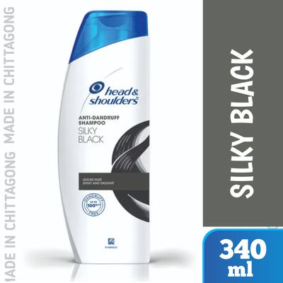 Head & Shoulders Silky Black Anti Dandruff Shampoo for Women & Men 340ML_img_1