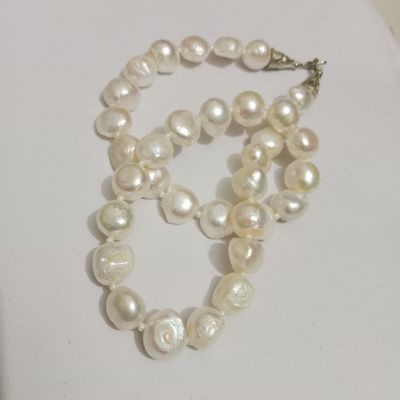off white uncut pearl one layer necklace_img_1