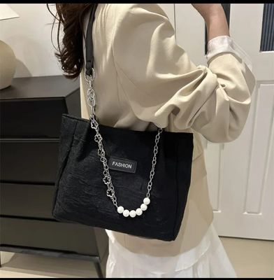 Vintage solid color woman pearl tote bag_img_0