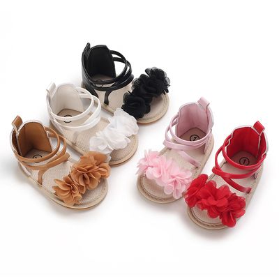 Baby Girls Anti Slip Sole Flower High Neck Sandals ( 6-18 months)_img_0