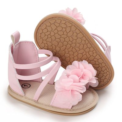 Baby Girls Anti Slip Sole Flower High Neck Sandals ( 6-18 months)_img_4