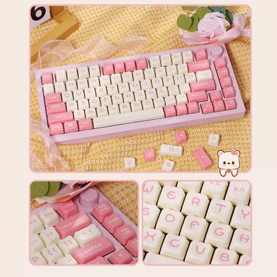 Sakura Bear 122 Keys PBT Keycaps_img_1