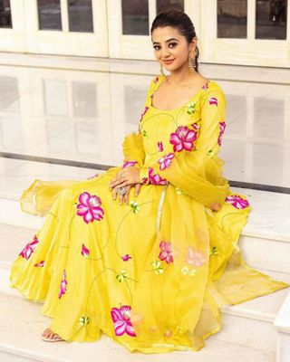 Georgette Print Grown Three piece_img_1