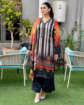 New Pakistani silk Three piece_img_1