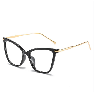 Frame Metal Leg Plain Glasses Glasses Simple Cat's Eye Female Eyeglass (SUN11)_img_0