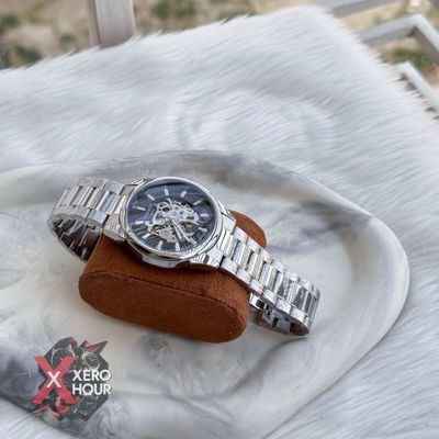 Tissot | Automatic Movement | Half Skeleton | Silver with Black_img_7