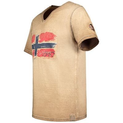 V-neck T-shirt Beige Beige_img_2