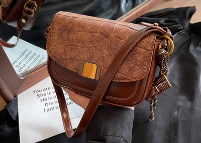 Retro Premium Fashion Crocodile Pattern Saddle Bag_img_3