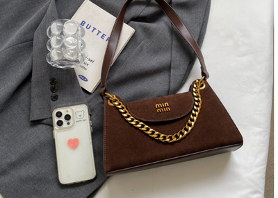 Premium Suede frosted underarm small bag_img_5