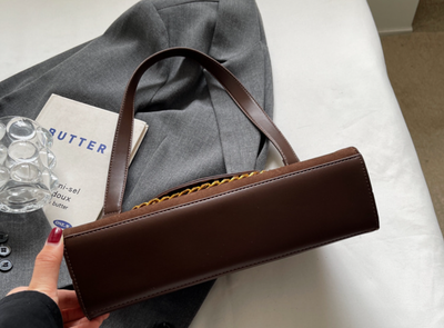 Premium Suede frosted underarm small bag_img_9