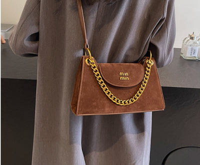 Premium Suede frosted underarm small bag_img_17
