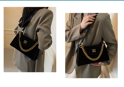Premium Suede frosted underarm small bag_img_19