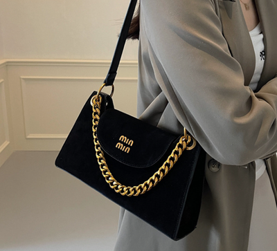 Premium Suede frosted underarm small bag_img_20