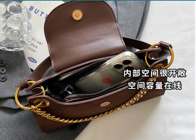 Premium Suede frosted underarm small bag_img_21