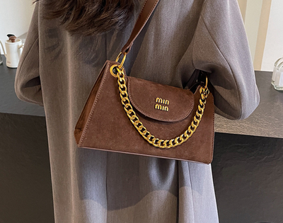 Premium Suede frosted underarm small bag_img_29
