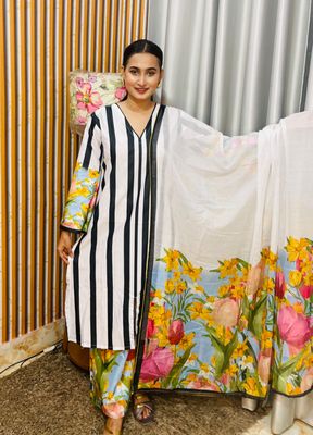 Stripe Three Piece