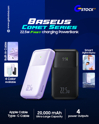 Baseus Comet Series 22.5W 20000mAh Dual Cable Digital Display Power Bank_img_0