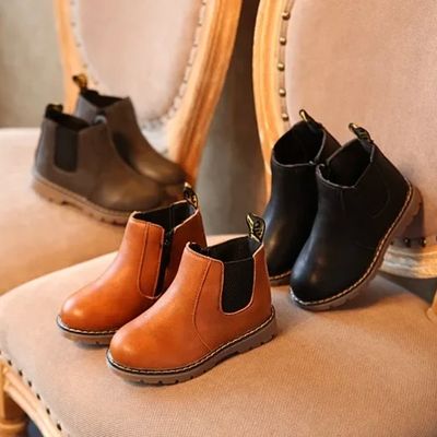Kids Leather High Neck Stylish Winter Short Boot Shoes (3–5 Years) for yours ANGEL_img_0