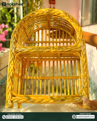 বেতের মিনি টেবিল শেলফ Cane 2 step book shelf_img_1