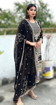 Semi –Embroidery & Sequence Work Party dress_img_0
