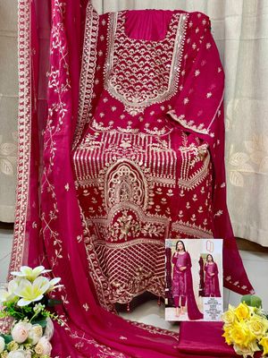 Semi –Embroidery & Sequence Work Party dress_img_5