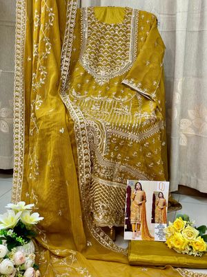 Semi –Embroidery & Sequence Work Party dress_img_8